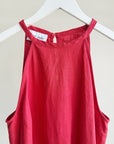 Berry Linen Halter Top