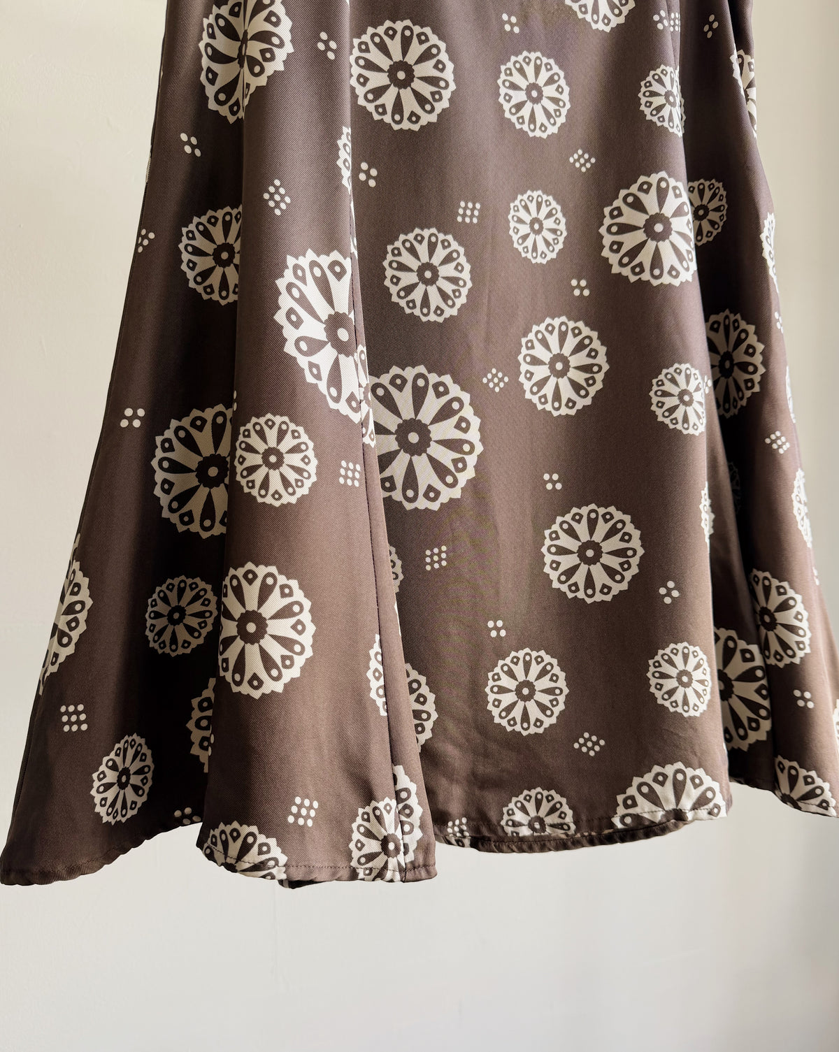 Chocolate Mod Silk Skirt