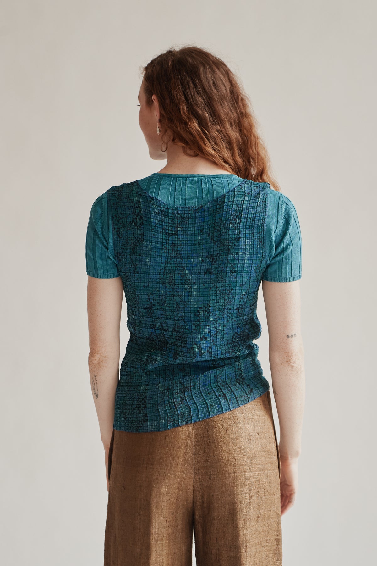 Ocean Textured Pleat Top - Hey Jude