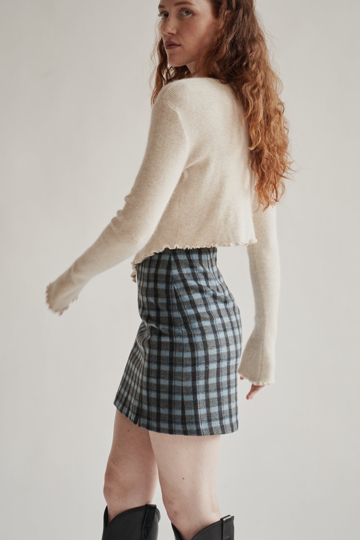 Oatmeal Cashmere Rosebud Cardigan