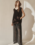 Obsidian Sheer Palazzo Pants