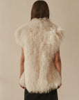 Ivory Mongolian Fur Vest
