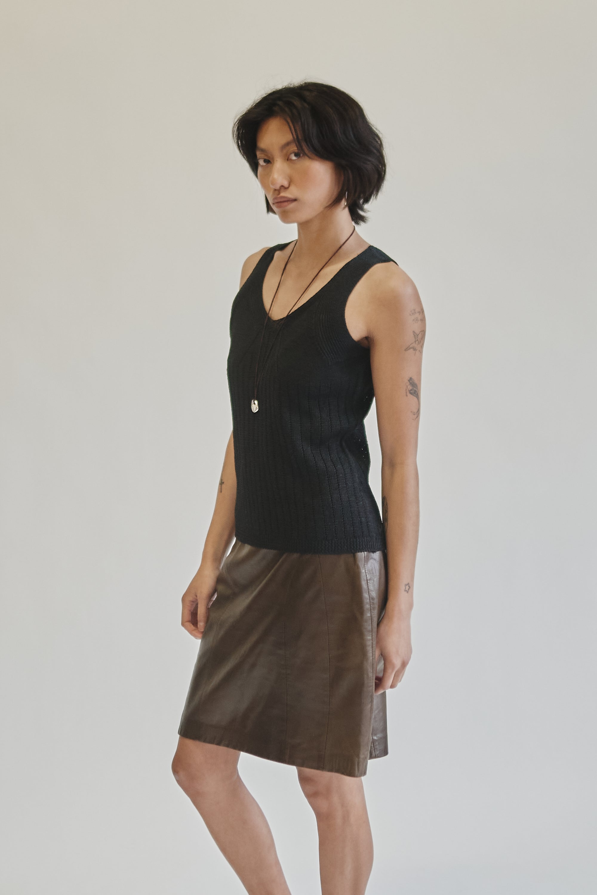 Onyx Open Knit Tank - Hey Jude