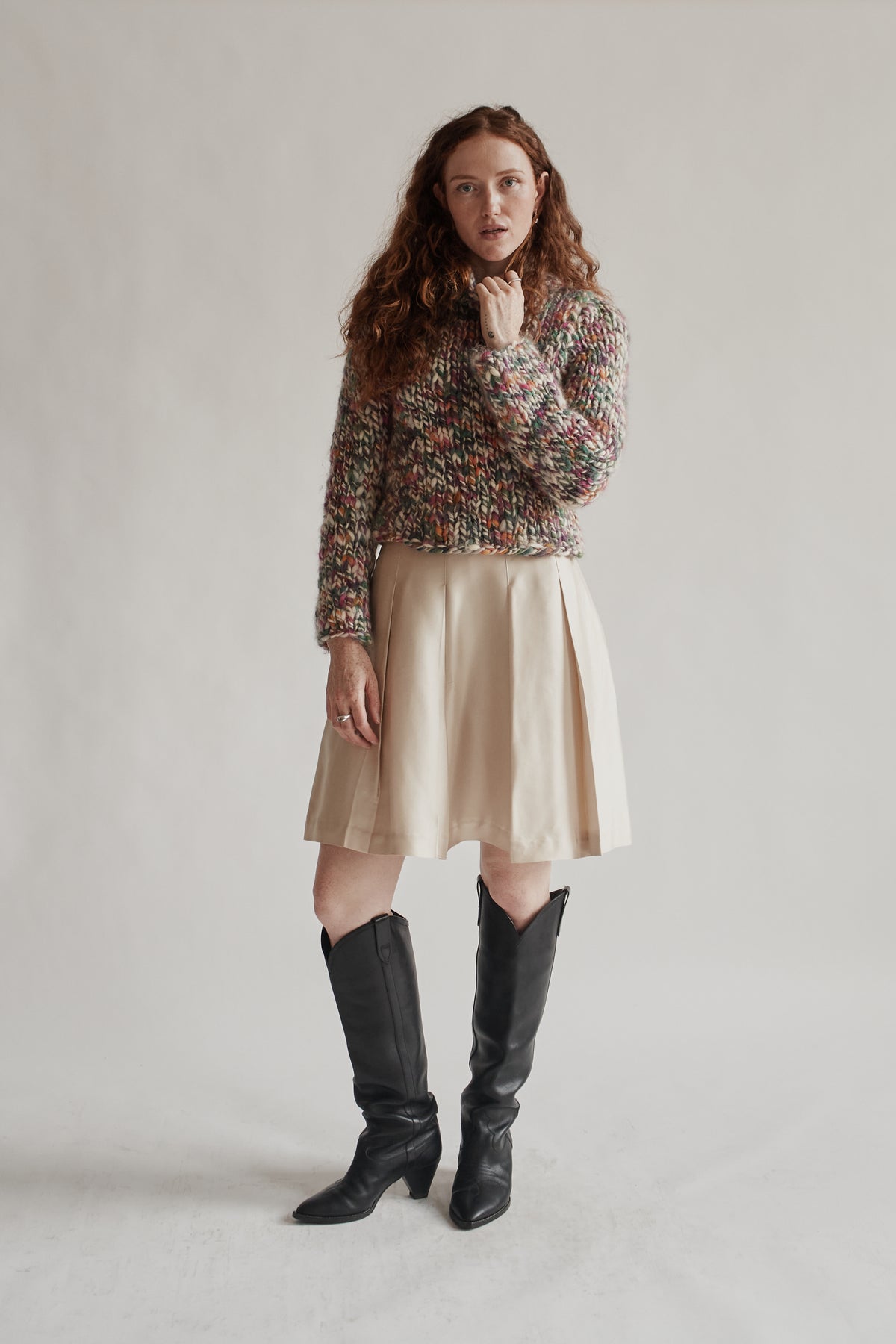 Kaleidoscope Flecked Chunky Wool Turtleneck - Hey Jude