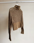 Moss Textured Chenille Turtlneck