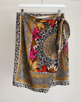 Printed Silk Wrap Skirt