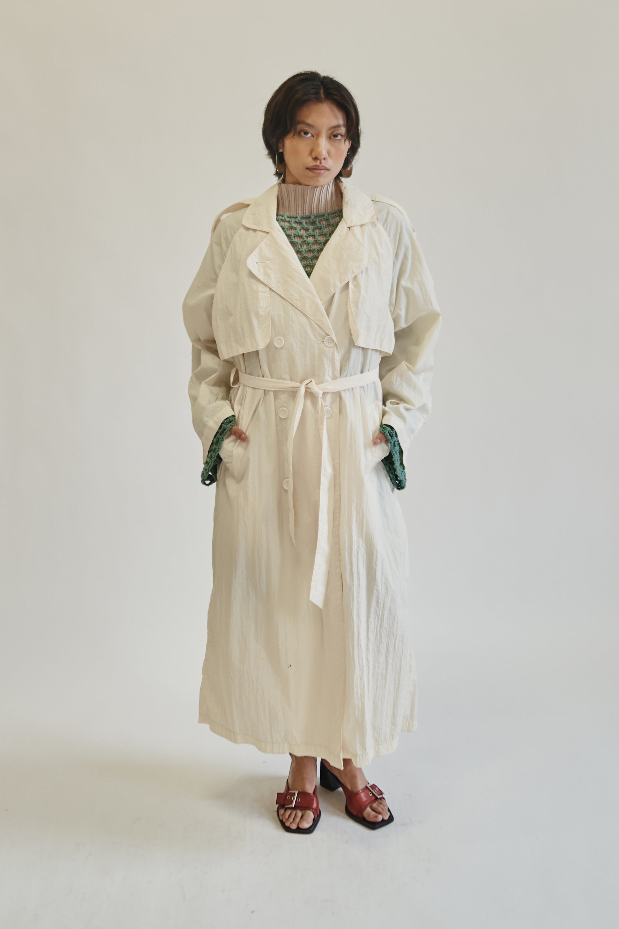 Butter Lightweight Nylon Trench Coat - Hey Jude