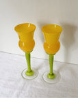 Tulip Blown Glass Flutes