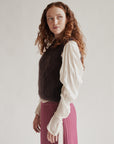 Umber Mohair Knit Vest