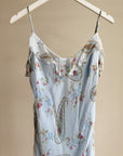 Sky Paisley Silk Handkerchief Dress