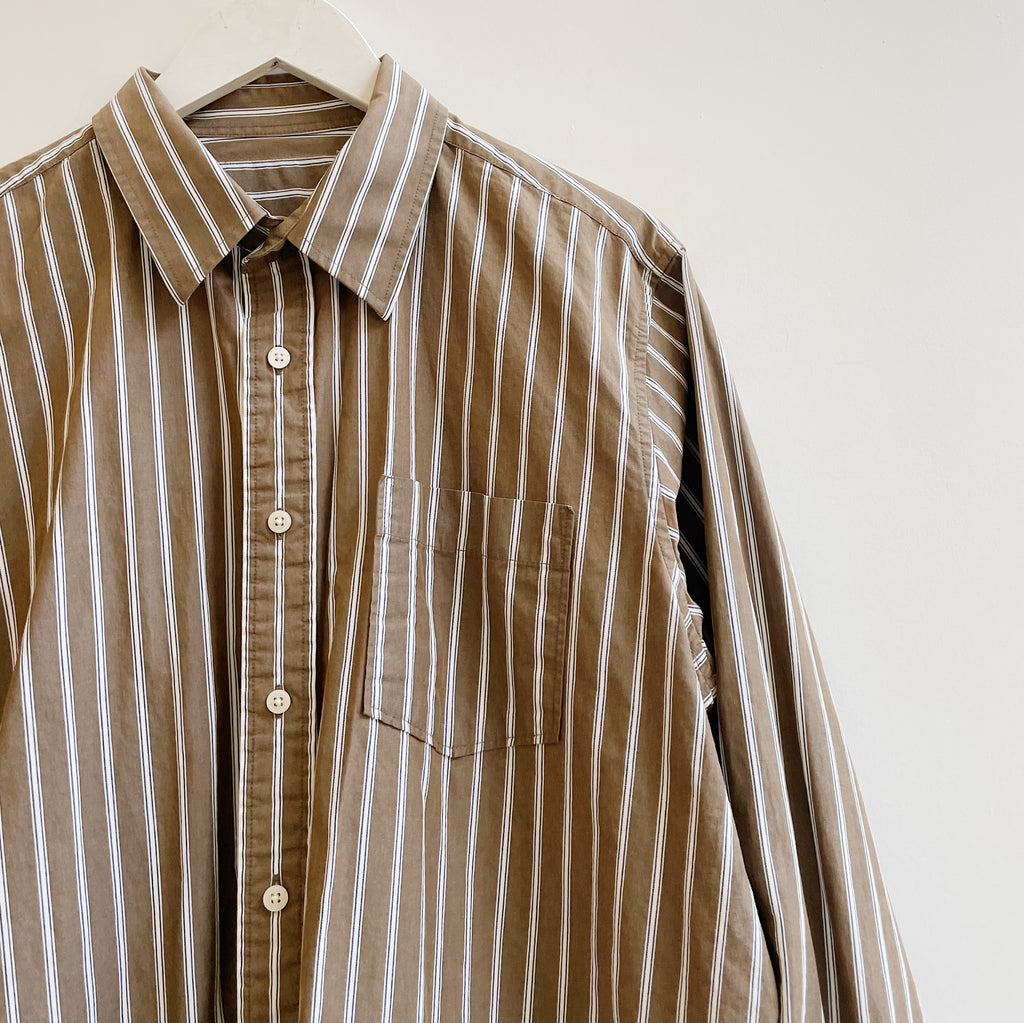 Cappuccino Cotton Button Down
