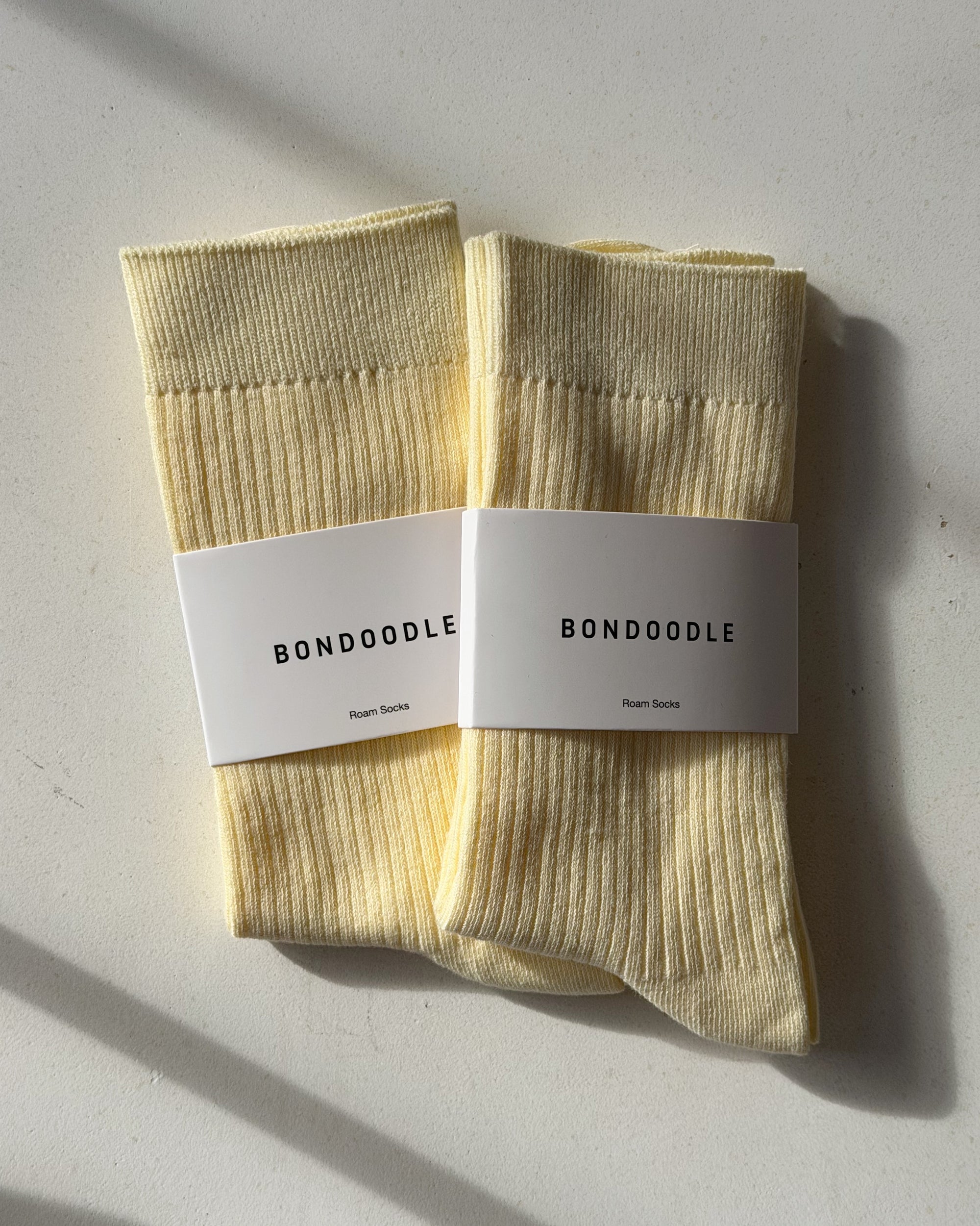 Bondoodle | Everyday Cotton Crew Socks in Sorbet Yellow - Hey Jude
