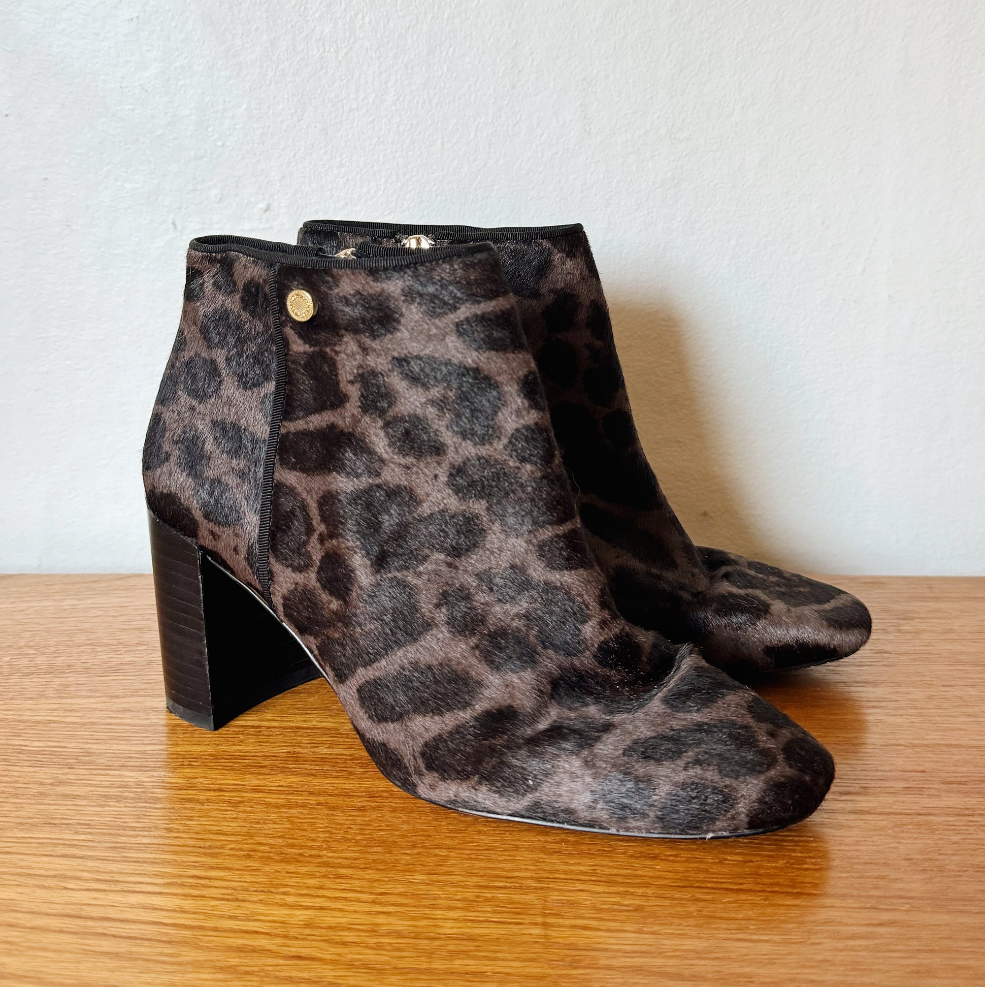 Karl Lagerfeld Leopard Print Ankle Boots | Size 7 - Hey Jude