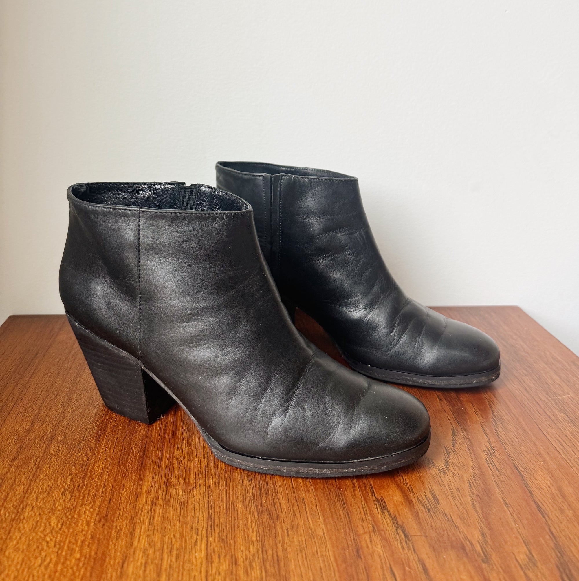 Rachel Comey Black Leather Ankle Boots | Size 9.5 - Hey Jude