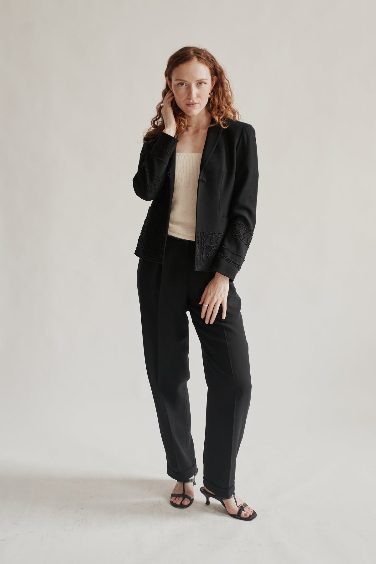 Black Wool Pleated Trouser - Hey Jude