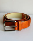 Tangerine Suede Grommet Belt