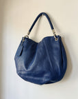 Cobalt Pebbled Leather Hobo