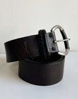 Onyx Leather Statement Belt