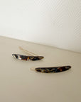 Parcelona | Small Oblong Hair Clips in Earthy Swirl