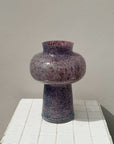 Plum Speckled Art Glass Bulb Vase - Hey Jude