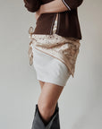 Champagne Paisley Silk Scarf