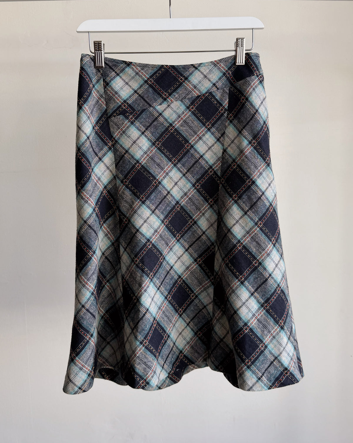 Midnight Plaid A-Line Skirt