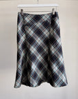 Midnight Plaid A-Line Skirt