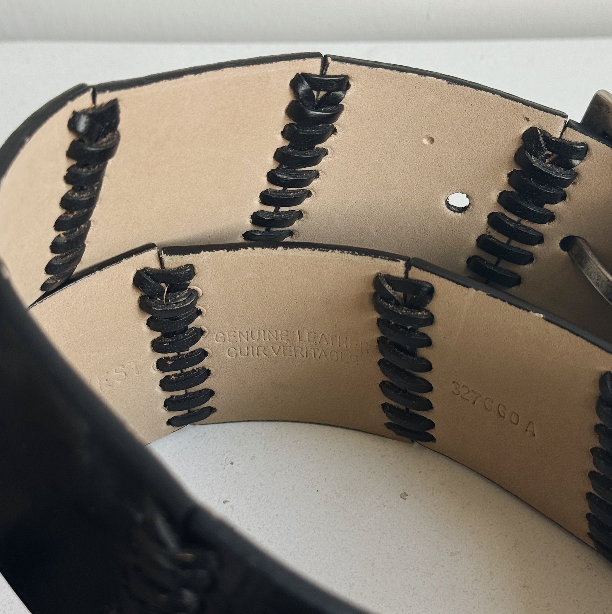 Onyx Patchwork Leather Belt - Hey Jude