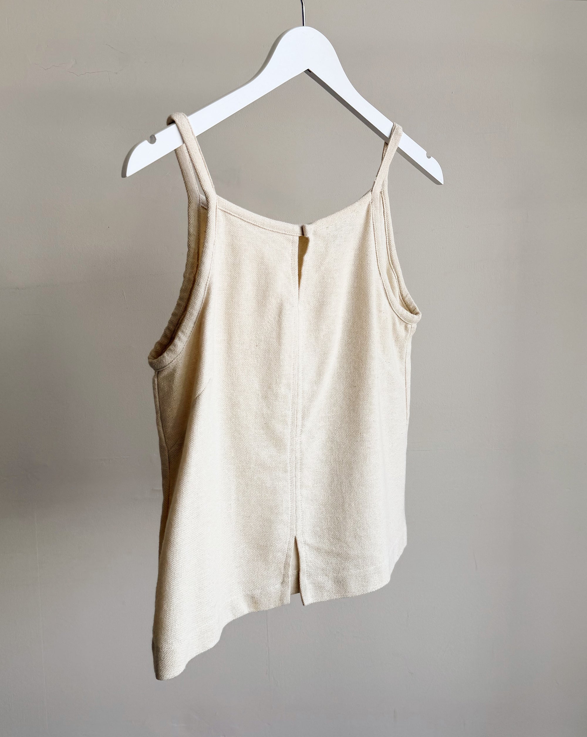 Oatmeal Woven Linen Camisole