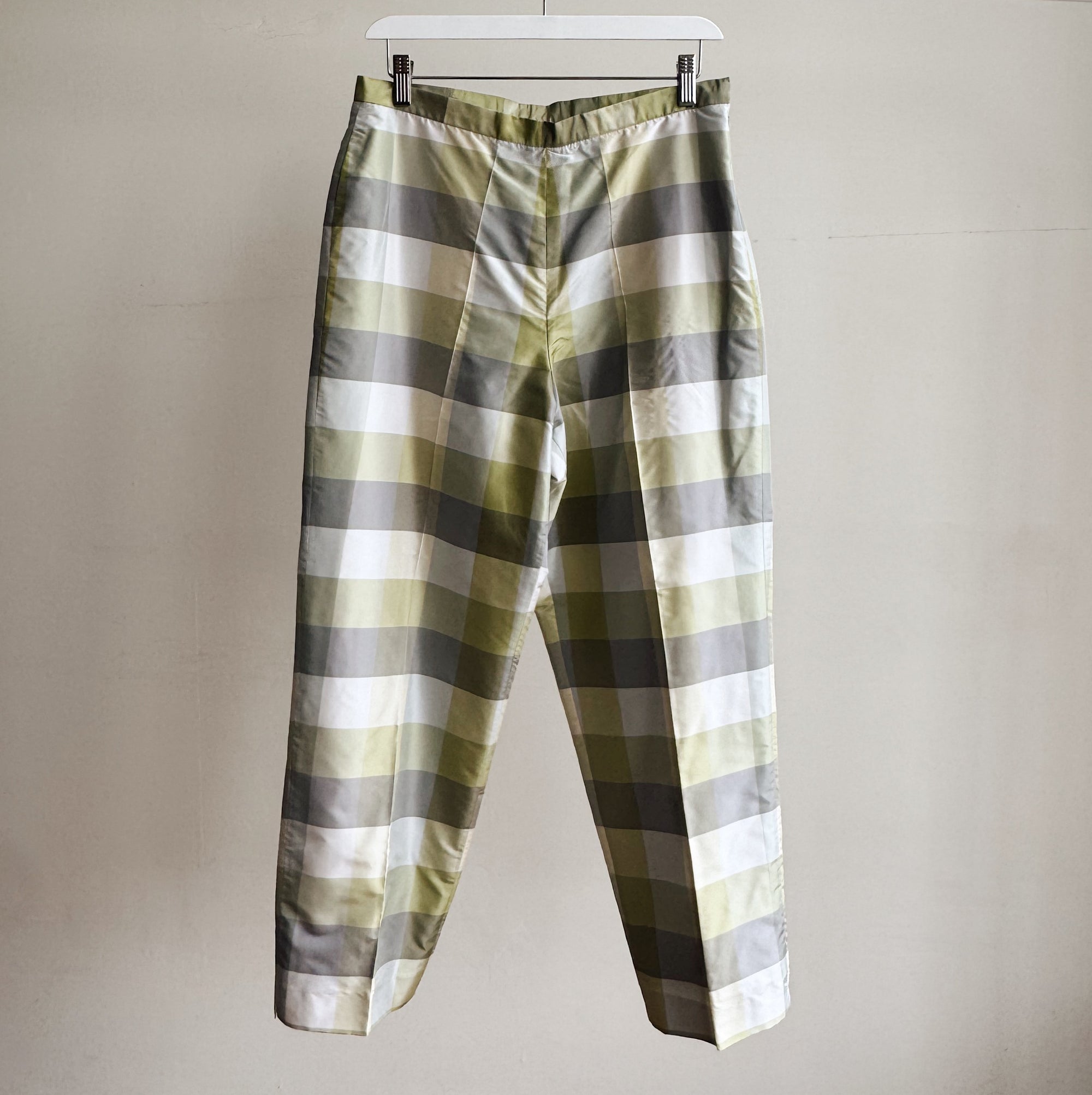 Sage + Gray Windowpane Trousers - Hey Jude