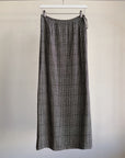 Geometric Print Silk Column Skirt