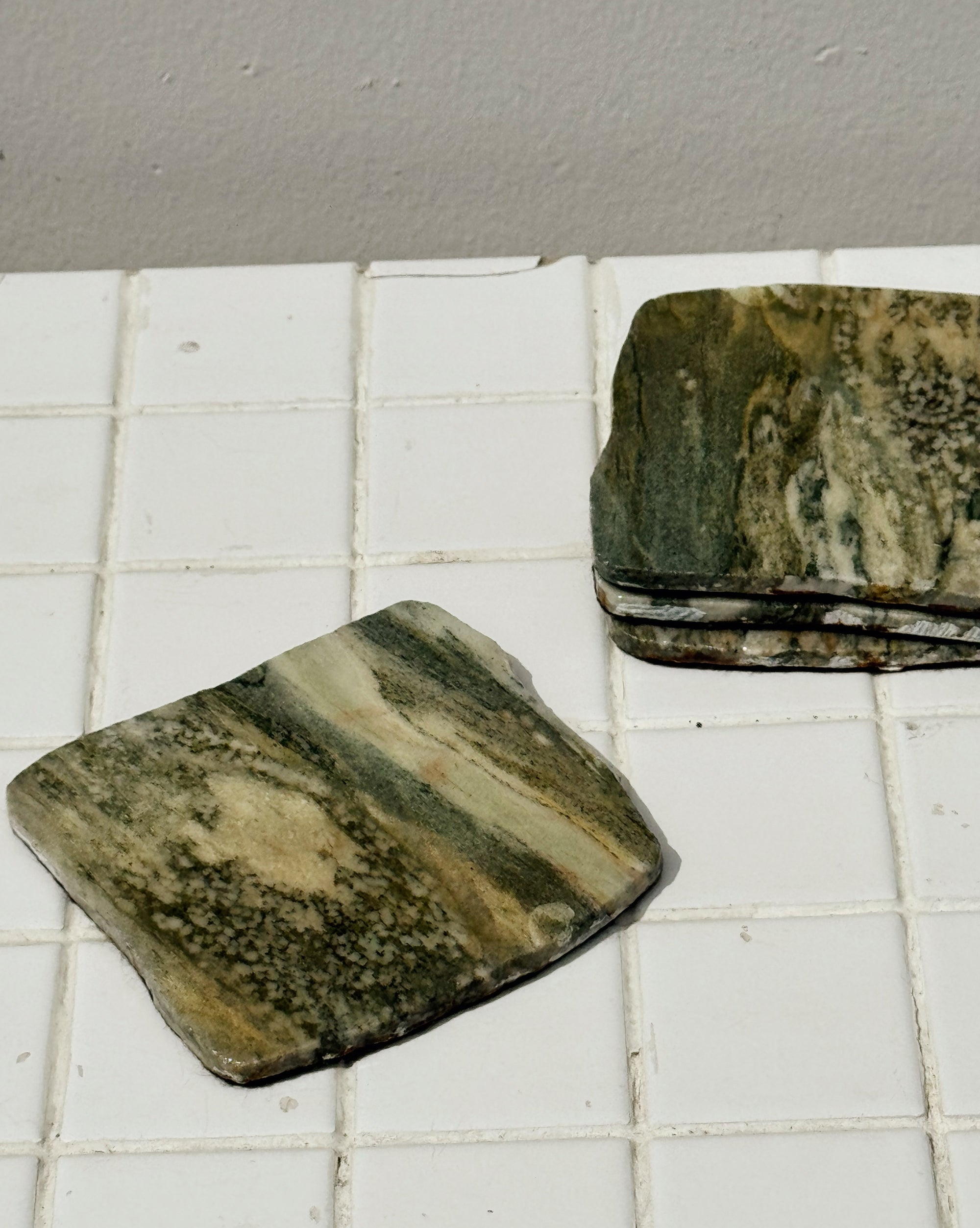 Jade Marbled Stone Coasters - Hey Jude
