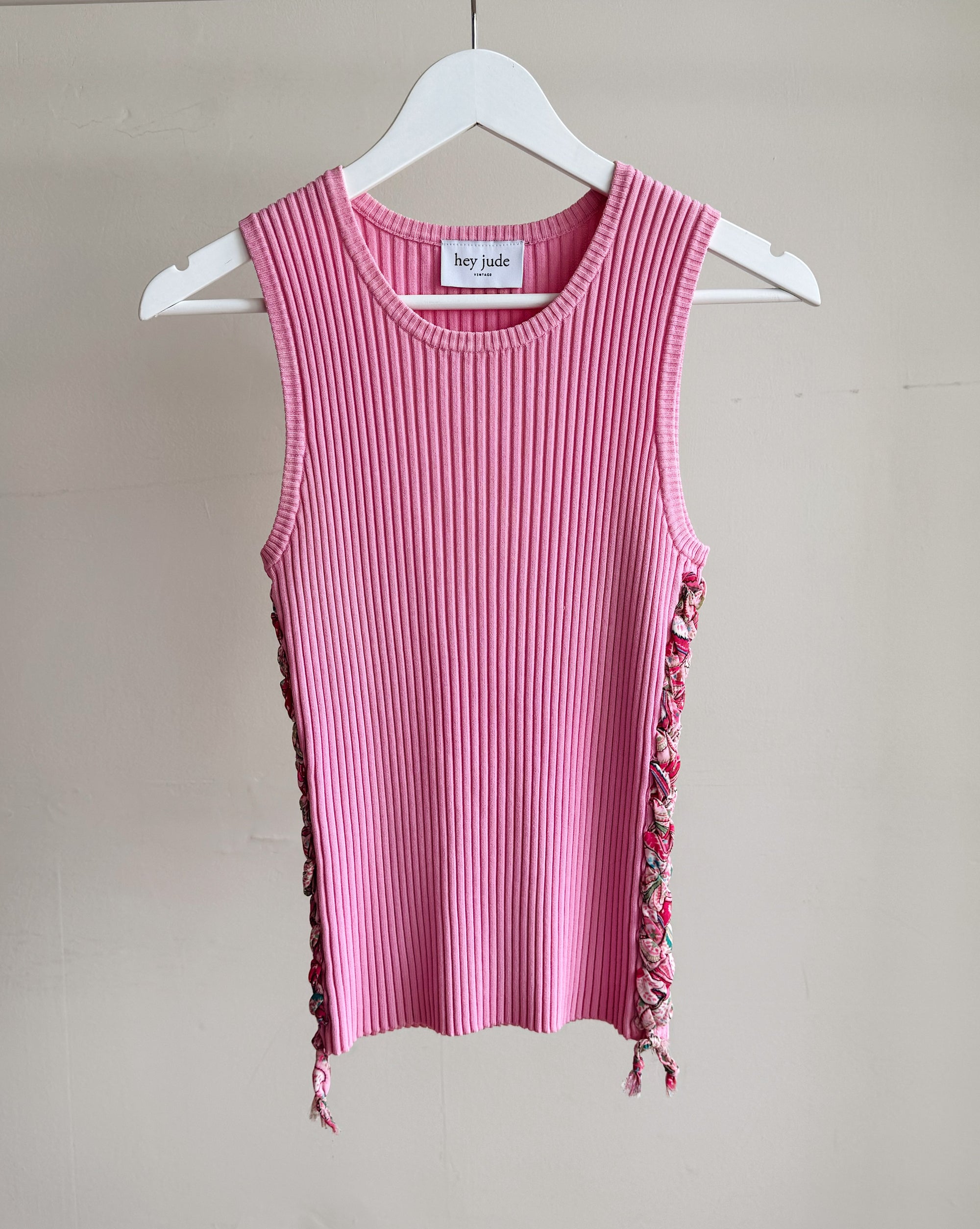 Carnation Ribbed Knit Tank