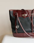 Black + Auburn Braided Leather Tote