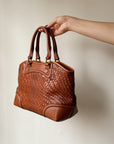 Auburn Woven Leather Carry All Bag