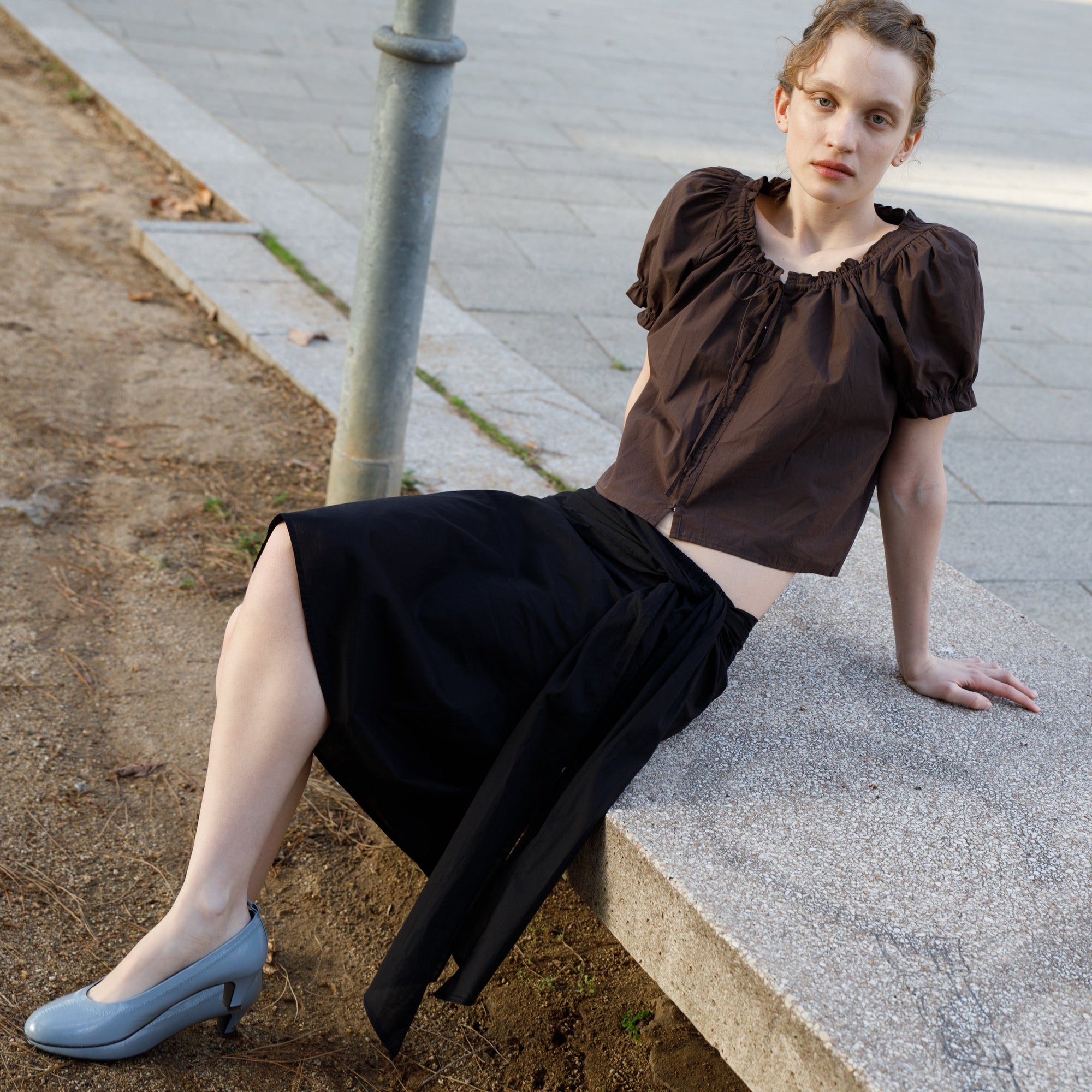 Deiji Studios | Scarf Midi Skirt in Black - Hey Jude