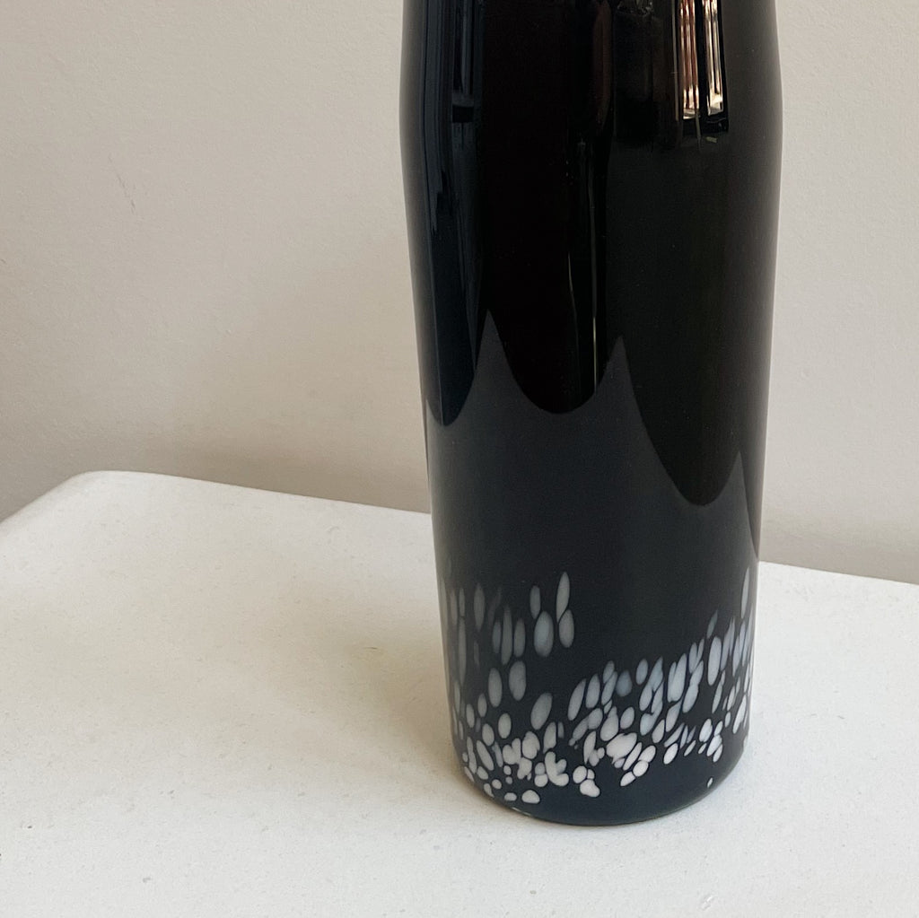 Black Blown Glass Vase