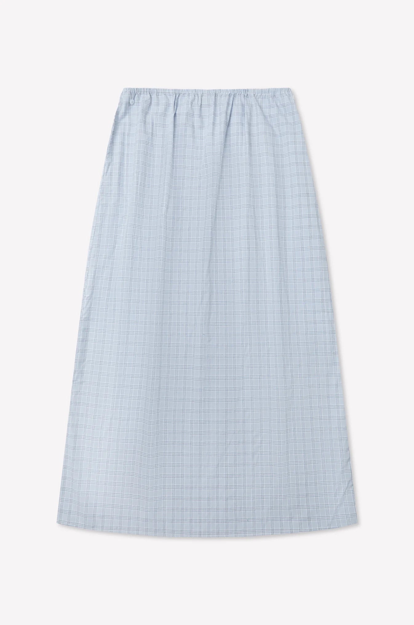 Deiji Studios | Maxi Belt Skirt in Powder Check PRESALE