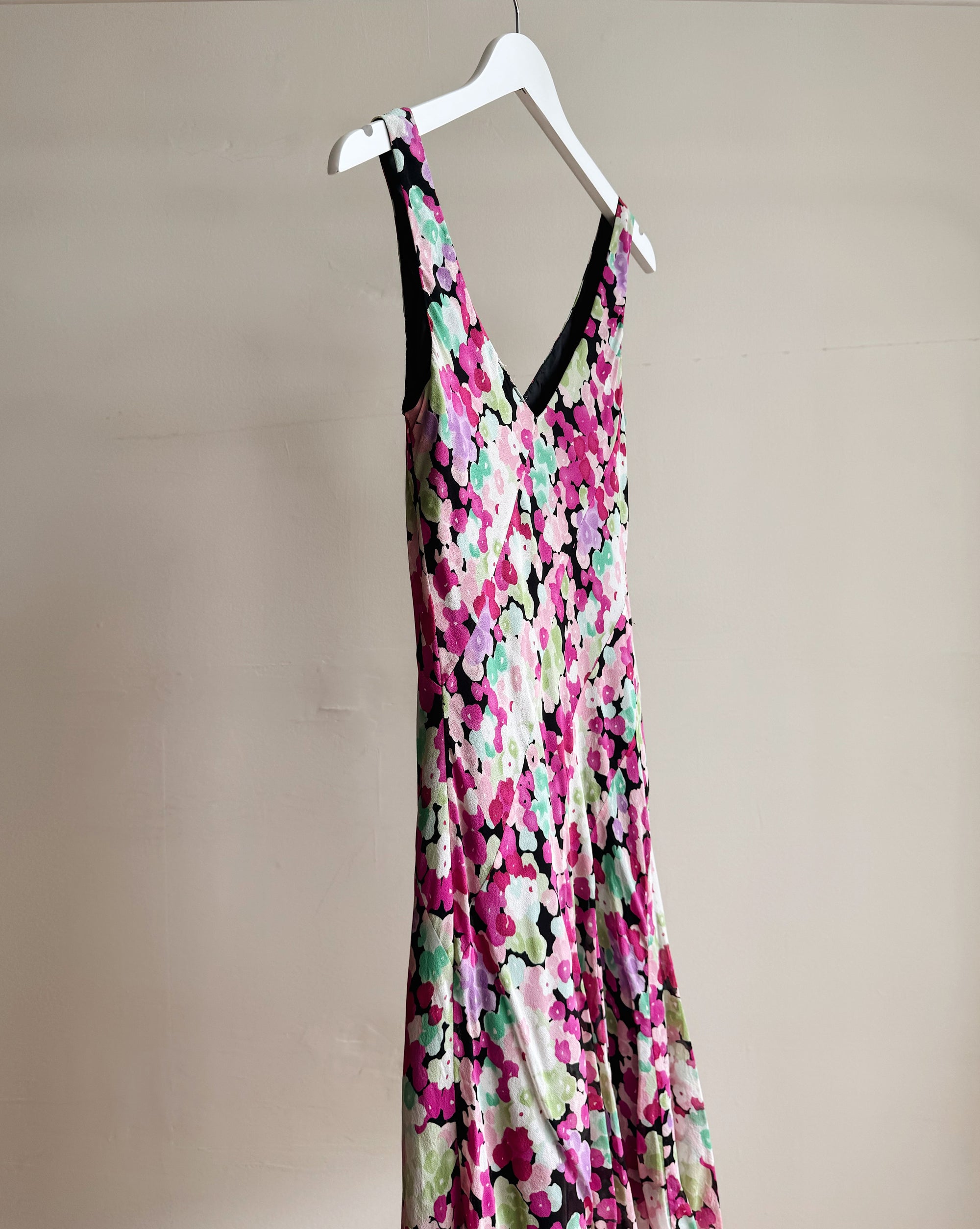 Multicolour Blossom Silk Dress