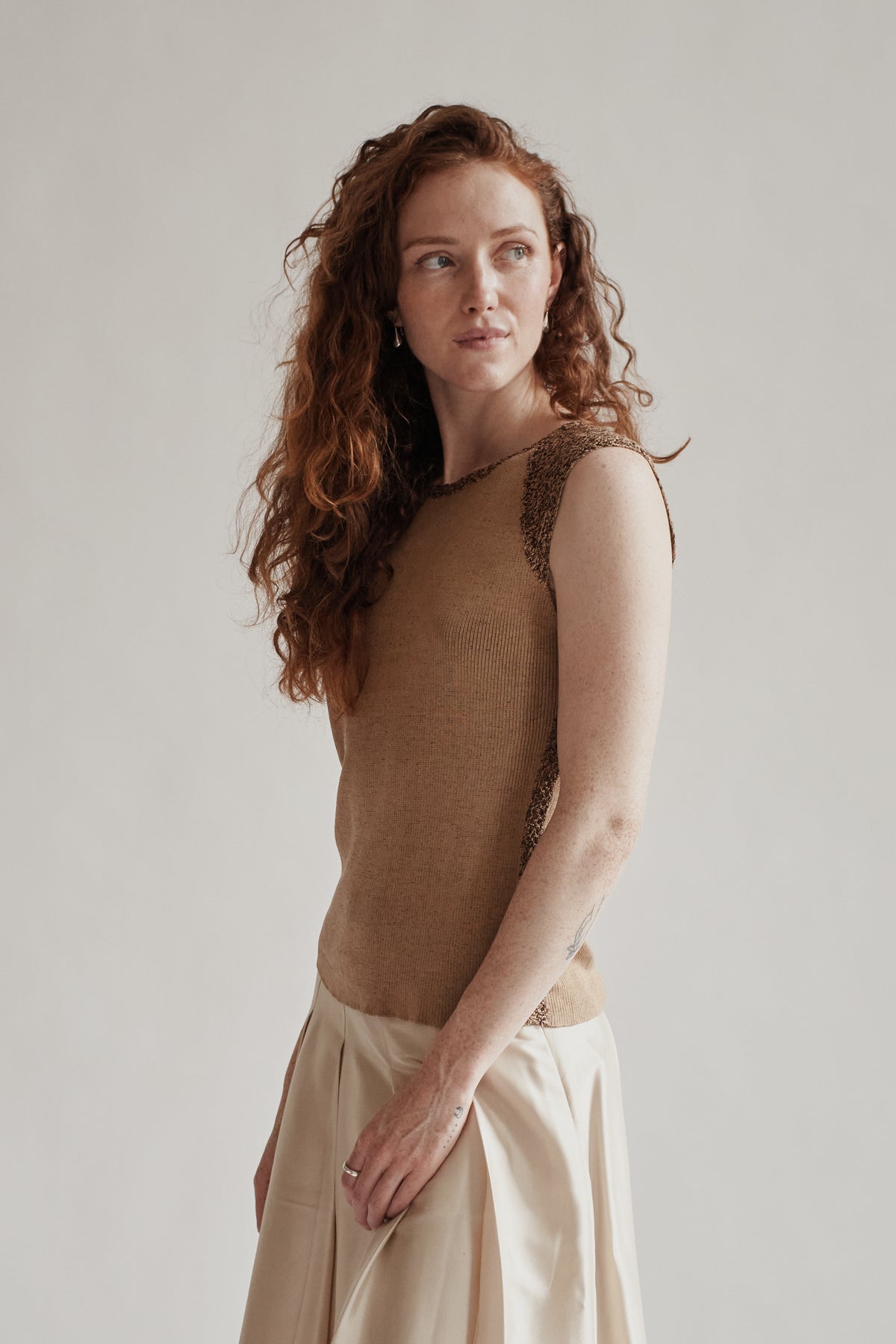 Biscotti Silk Ribbed Net Top - Hey Jude