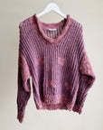 Mulberry Abstract Knit Sweater - Hey Jude