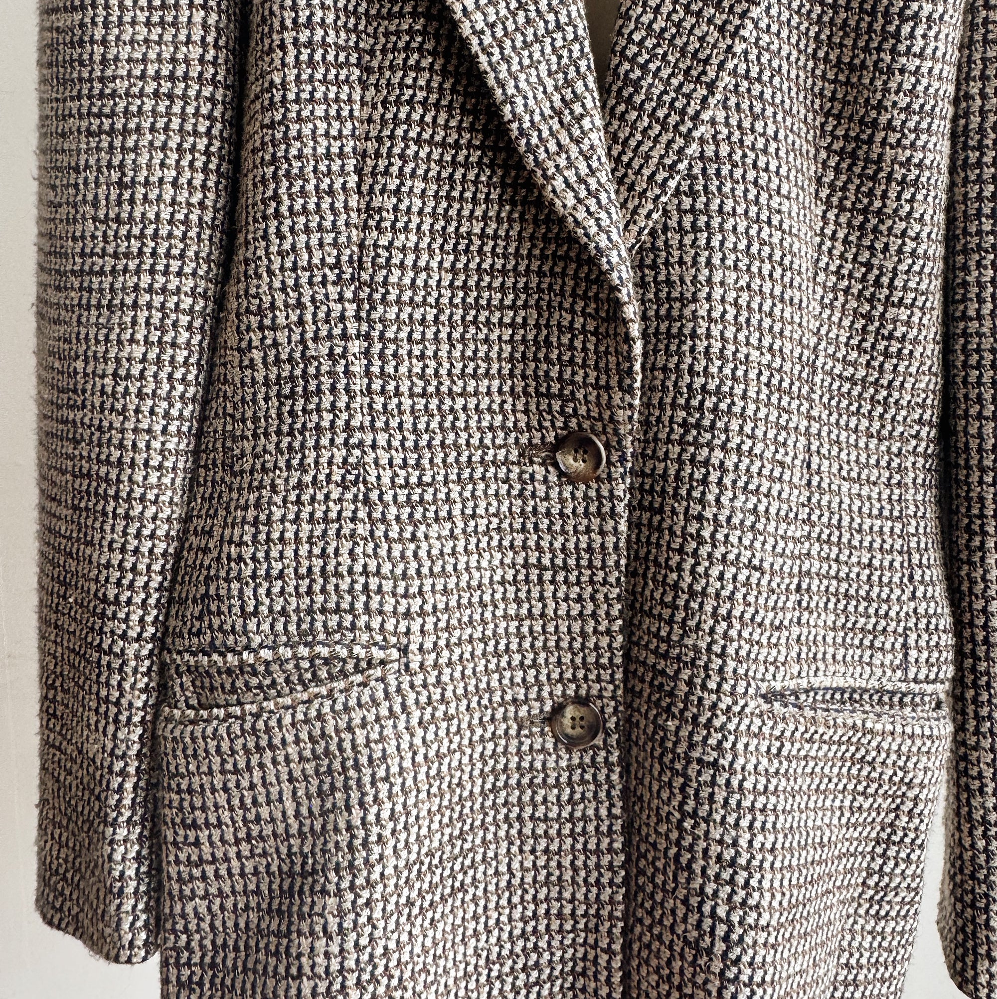 Earthy Houndstooth Tailored Blazer - Hey Jude