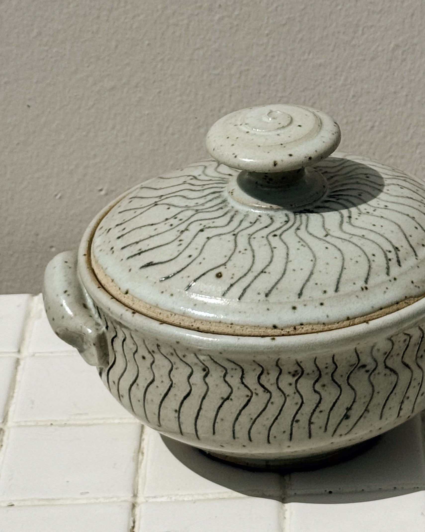 Grey Speckled Lidded Dish - Hey Jude