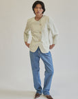 Mint Scalloped Linen Blazer - Hey Jude