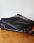 Black Pebbled Leather Shoulder Bag - Hey Jude
