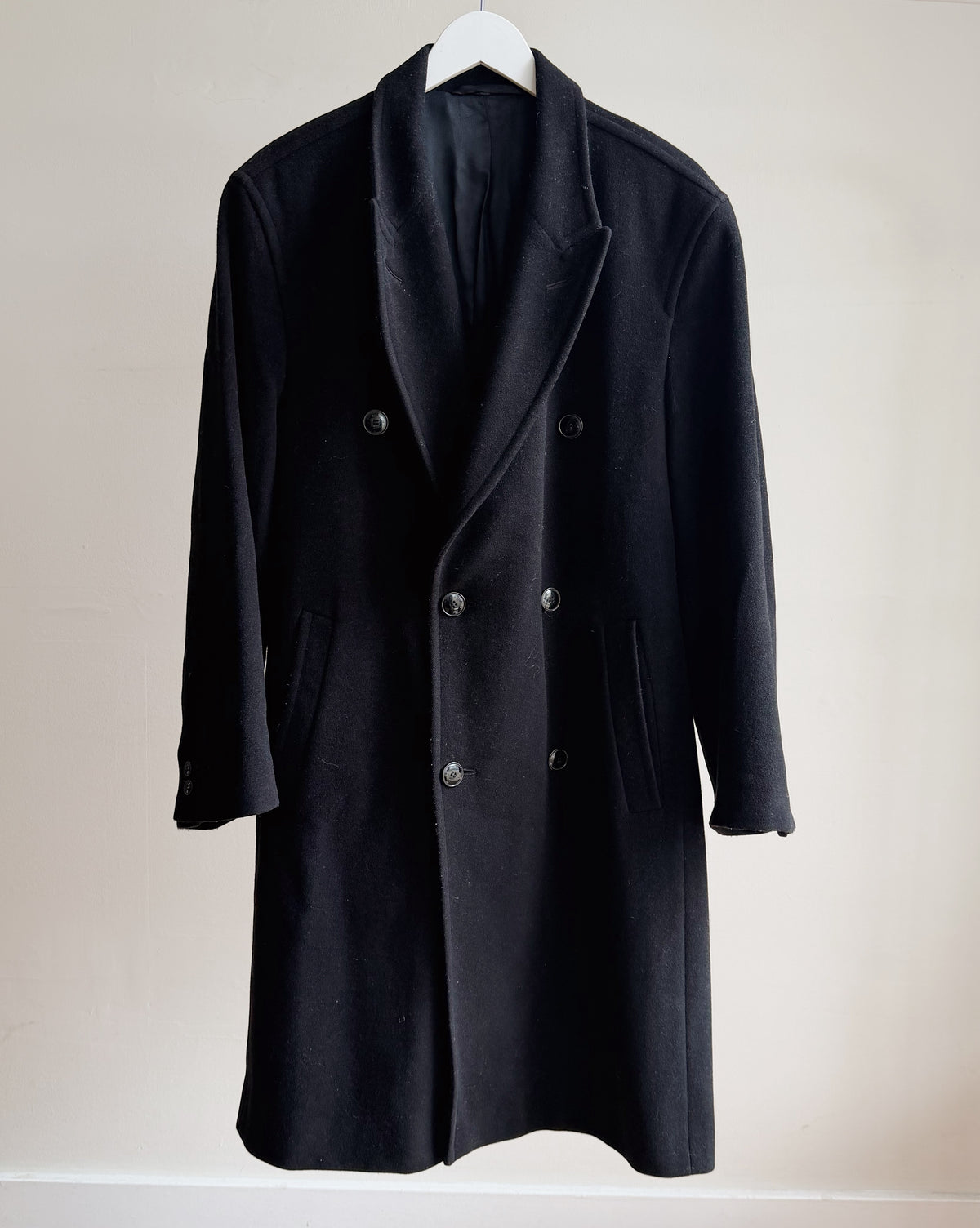 Emmanuel Ungaro Black Cashmere Wool Coat - Hey Jude
