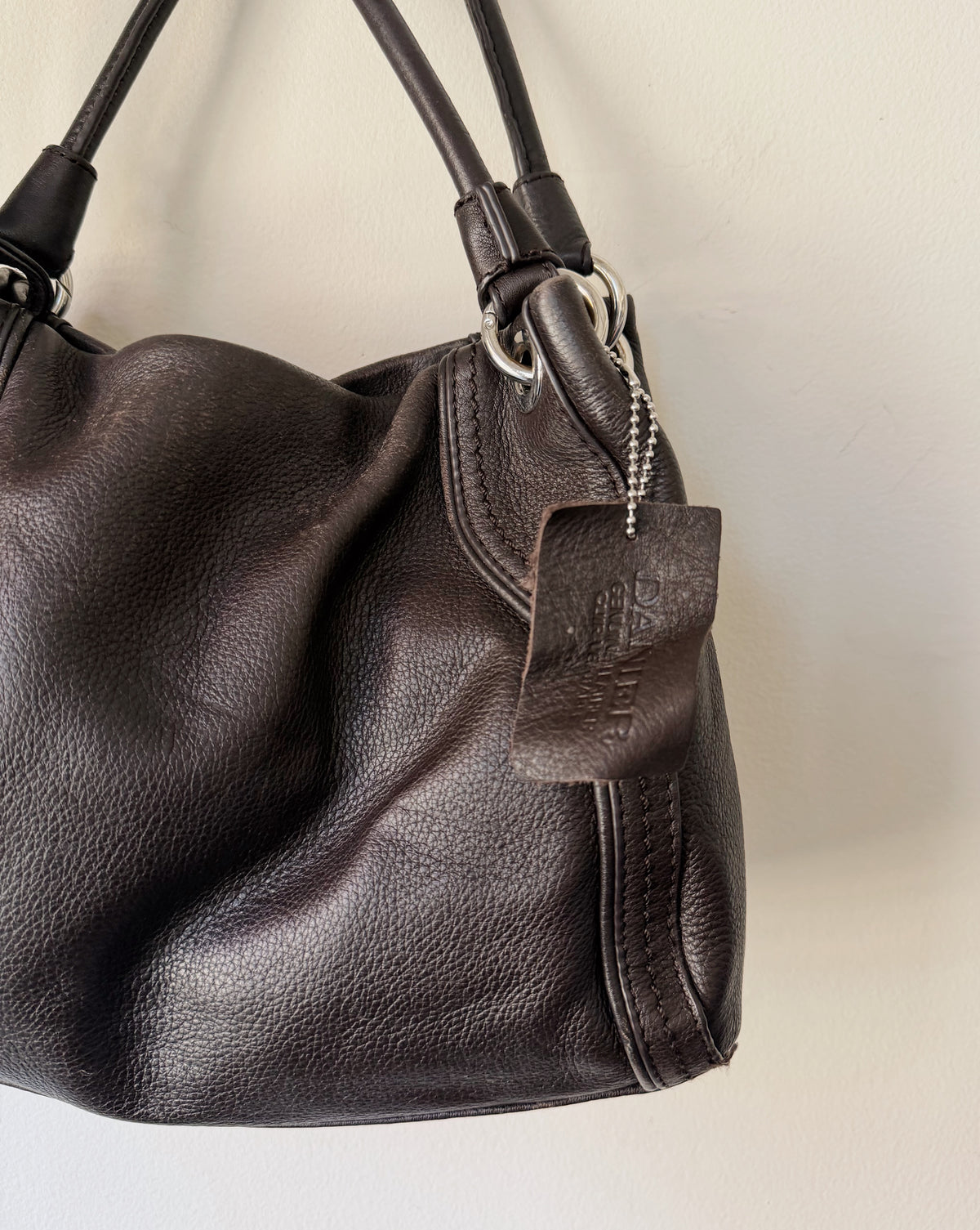 Espresso Soft Leather Shoulder Bag