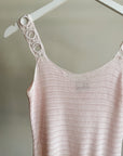 Blush Crochet Trim Knit Tank