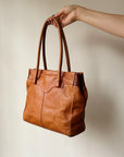 Ginger Two-Tone Leather Shoulder Bag