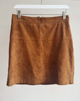 Chestnut Suede Mini Skirt
